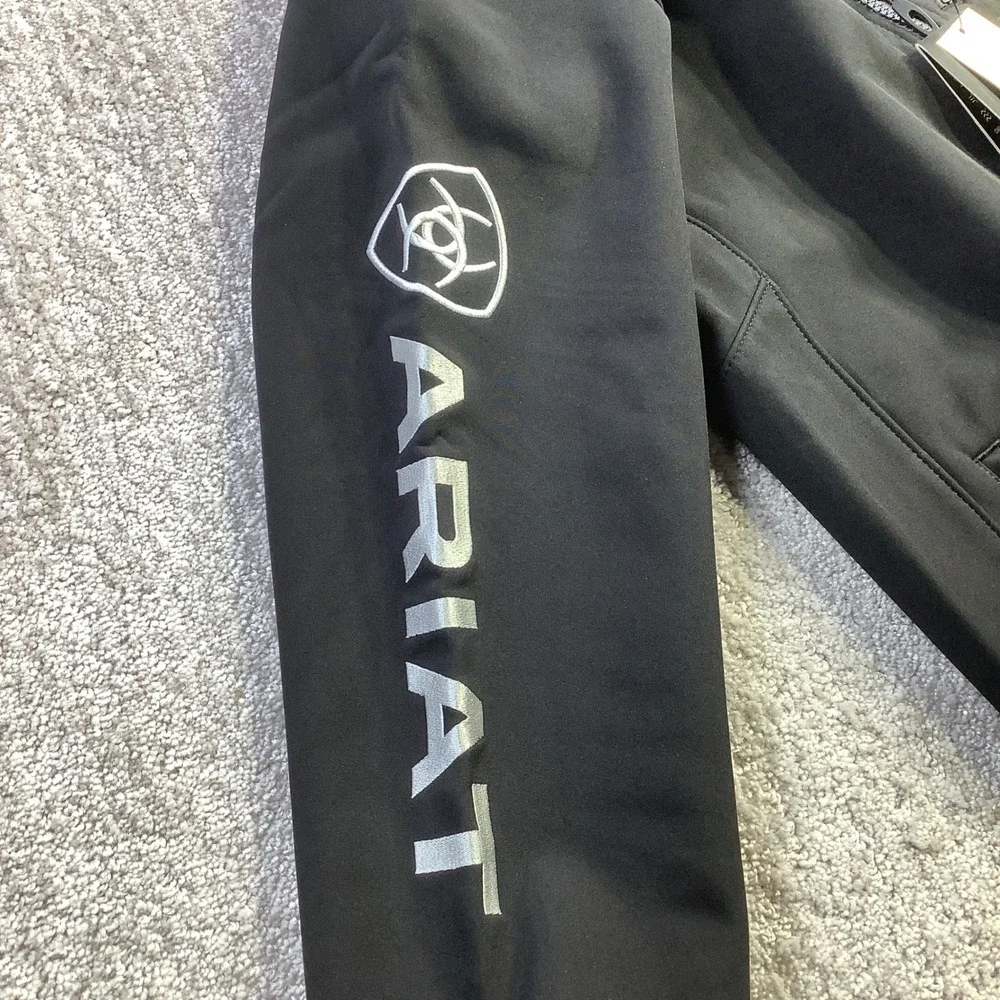 Ariat Boys Logo 2.0 Softshell Jacket Black Wind Water Resistant Size M‎ NWT